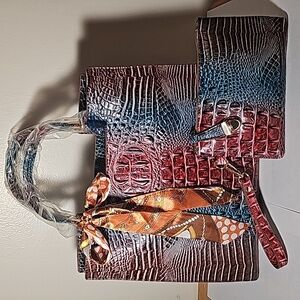Tie Dye Crocodile Handbag